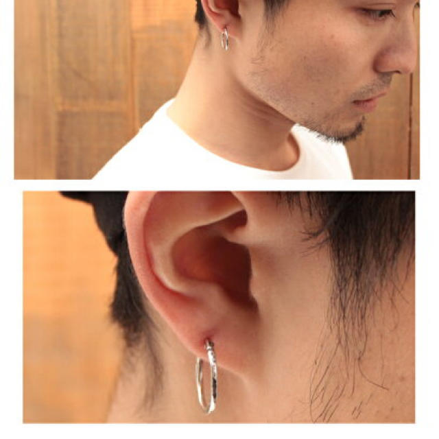 VIVIFY(ビビファイ)の2点セットVIVIFY ビビファイ Hammered Hoop Pierce メンズのアクセサリー(ピアス(片耳用))の商品写真