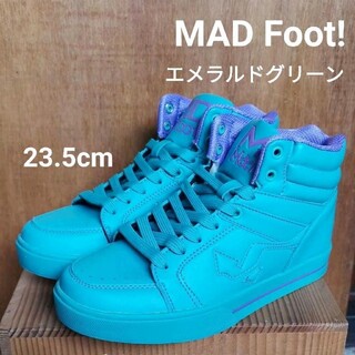 マッドフット(MADFOOT!)のMadFoot エメラルドグリーン ハイカット ブーツカット(スニーカー)