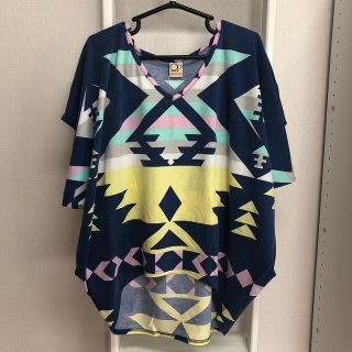 オーシャンパシフィック(OCEAN PACIFIC)の新品タグ有 OCEAN PACIFIC ネイティブポンチョ Tシャツ L(Tシャツ(半袖/袖なし))