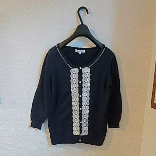 グローブ(grove)のグローブ　刺繍レース＆パールカーディガン(カーディガン)