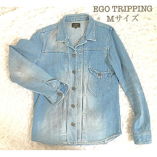 エゴトリッピング(EGO TRIPPING)のEGO TRIPPING デニムジャケット ダメージ加工(Gジャン/デニムジャケット)