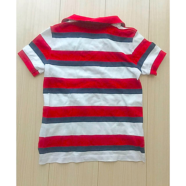 POLO RALPH LAUREN(ポロラルフローレン)のRalph Lauren ラルフローレン  ポロシャツ ラガーT ボーダー ロゴ キッズ/ベビー/マタニティのキッズ服男の子用(90cm~)(Tシャツ/カットソー)の商品写真