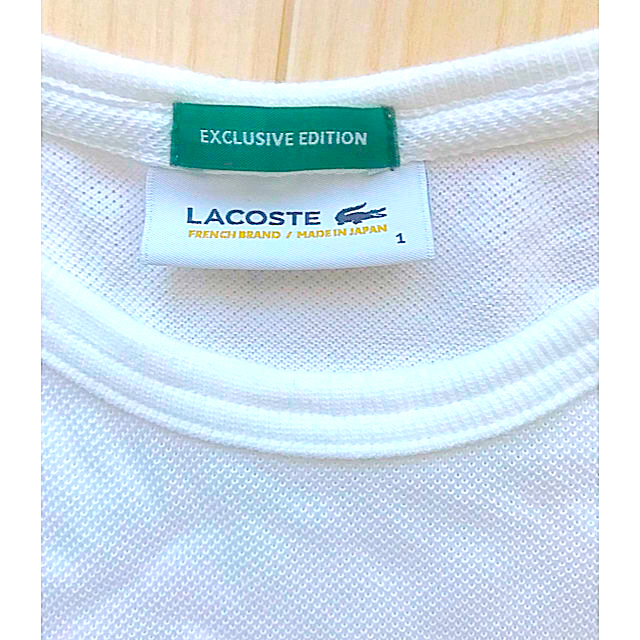 TOMORROWLAND(トゥモローランド)の【レア】LACOSTE ラコステ　Tシャツ カットソー ポケット付き 白 メンズのトップス(Tシャツ/カットソー(半袖/袖なし))の商品写真