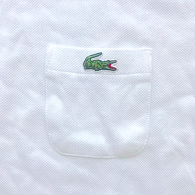 TOMORROWLAND(トゥモローランド)の【レア】LACOSTE ラコステ　Tシャツ カットソー ポケット付き 白 メンズのトップス(Tシャツ/カットソー(半袖/袖なし))の商品写真