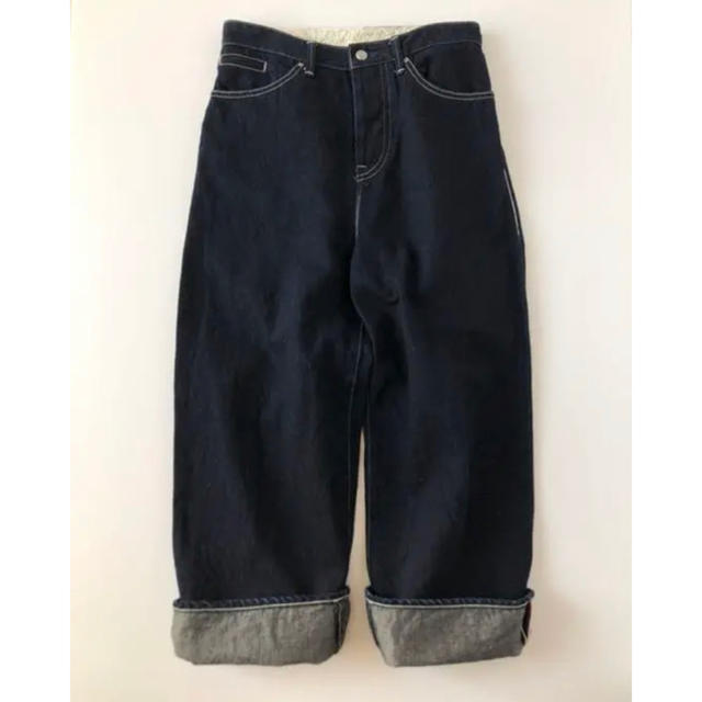 ミナペルホネン always ワイドデニムパンツ 36 ミナペルホネン always ワイドデニムパンツ 36