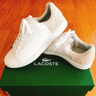 ラコステ(LACOSTE)のLACOSTE CARNABY EVO 318 ホワイト×グレー(スニーカー)