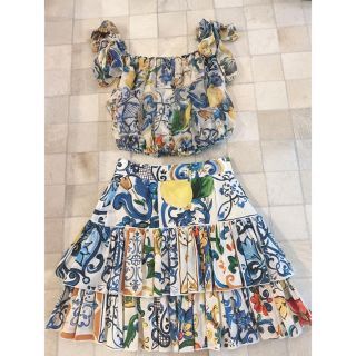 ドルチェアンドガッバーナ(DOLCE&GABBANA)の早い者勝ちSALEドルチェアンドガッパーナ♡レモン🍋シルクトップス(カットソー(半袖/袖なし))