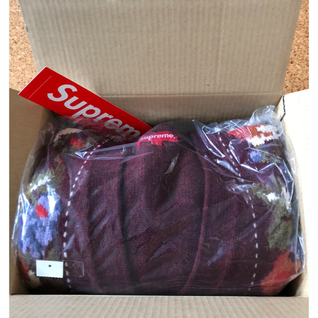 Supreme(シュプリーム)の希少! L Supreme Floral Stripe Cardigan TNF メンズのトップス(ニット/セーター)の商品写真