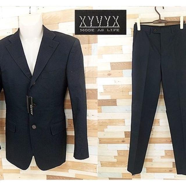 【XYVYX】 美品 タグ付き ザイビクス ブルーシングルスーツ サイズ90Y5