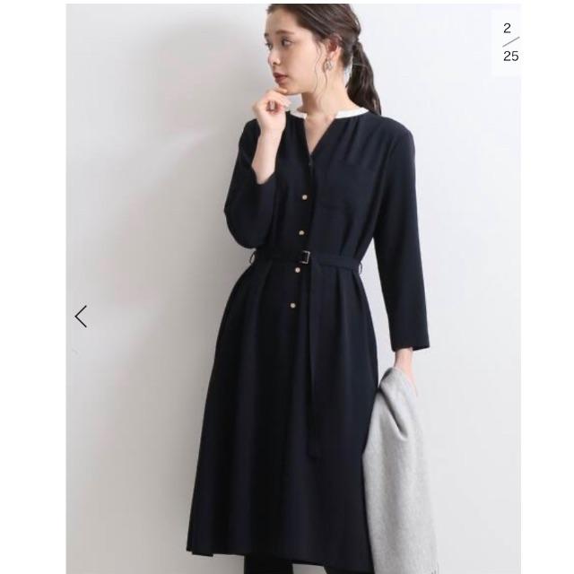 La TOTALITE - ラトータリテ　未使用新品タグつき配色スキッパーワンピース54%off♪ ネイビー