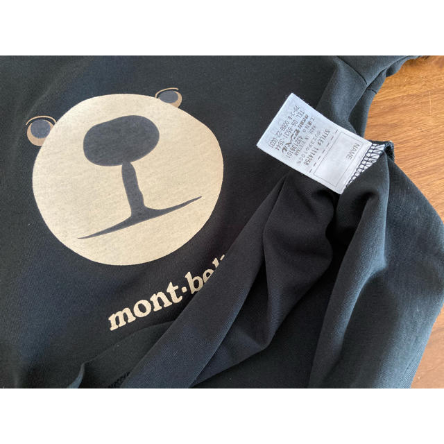 mont bell(モンベル)のmont-bell Tシャツ ブラック クマ キッズ/ベビー/マタニティのキッズ服男の子用(90cm~)(Tシャツ/カットソー)の商品写真