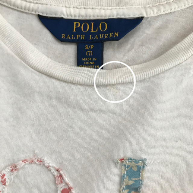 POLO RALPH LAUREN(ポロラルフローレン)のPOLO RALPH LAUREN☆Ｔシャツ　サイズ７ キッズ/ベビー/マタニティのキッズ服女の子用(90cm~)(Tシャツ/カットソー)の商品写真