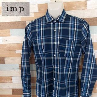 インプ(imp)の【imp】 美品 インプ ブルーチェック柄長袖シャツ サイズM(シャツ)