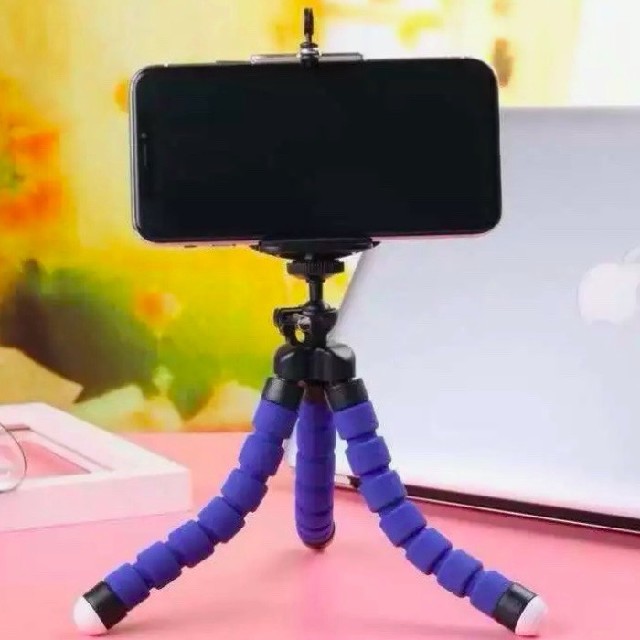 スマホ三脚 新品 ブルー スタンド ホルダー デジカメ対応 カメラ 自撮り棒の通販 By A Z S S Shop ラクマ