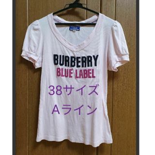 バーバリーブルーレーベル(BURBERRY BLUE LABEL)のBURBERRY 38サイズピンクTシャツ(Tシャツ(半袖/袖なし))