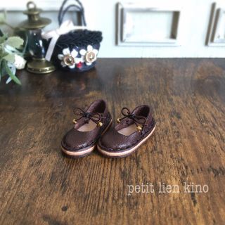 ドール用　シンプルパンプス　茶(人形)