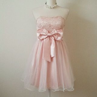 新品♥パーティーミニドレス♡ピンク(ミニドレス)