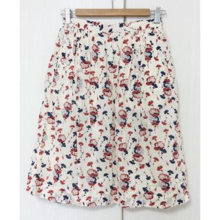 ユニクロ(UNIQLO)のINES DE FRESSANGE ユニクロ イネス 花柄フレアスカート 61(ひざ丈スカート)