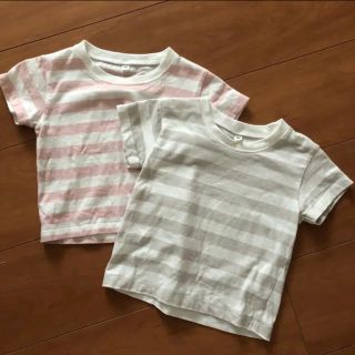 ムジルシリョウヒン(MUJI (無印良品))の無印　ボーダー　Tシャツ　80(Ｔシャツ)