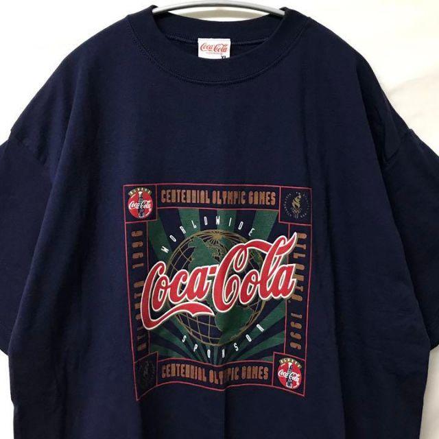デッドストック　コカコーラ　Tシャツ　オリンピック　USA製　ビンテージ　古着 メンズのトップス(Tシャツ/カットソー(半袖/袖なし))の商品写真