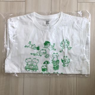 グラニフ(Design Tshirts Store graniph)のグラニフ　Tシャツ　S  カエル　白　グリーン (Tシャツ(半袖/袖なし))