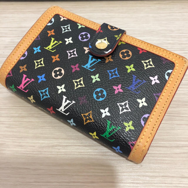 ルイヴィトン モノグラム マルチカラー がま口財布 黒 ルイヴィトン モノグラム マルチカラー がま口財布 黒