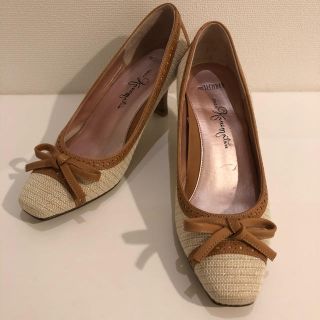 ギンザカネマツ(GINZA Kanematsu)の【美品】GINZA Kanematsu 定番 パンプス  ベージュ 21.0(ハイヒール/パンプス)