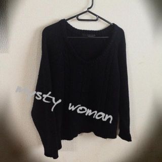 ミスティウーマン(mysty woman)の○mysty woman 紺ニット○(ニット/セーター)