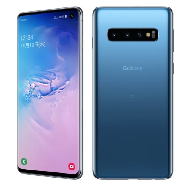 galaxy s10 新品　SIMフリースマホ　ブルー