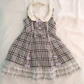 アンジェリックプリティー(Angelic Pretty)の子供部屋タータン　ジャンパースカート　angelic pretty(ひざ丈ワンピース)