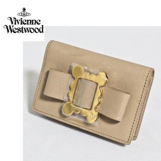 ヴィヴィアンウエストウッド(Vivienne Westwood)の《ヴィヴィアンウエストウッド》新品 リボン 小銭入れ コインケース ベージュ(コインケース)