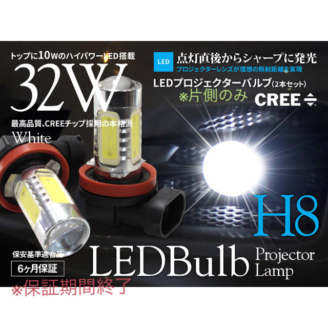 LEDフォグ ヘッドライト H8 プロジェクターの通販 by nozo｜ラクマ