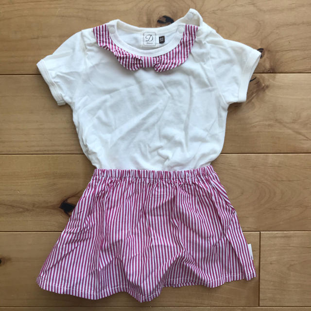D.fesense ロンパース&スカートセット 80