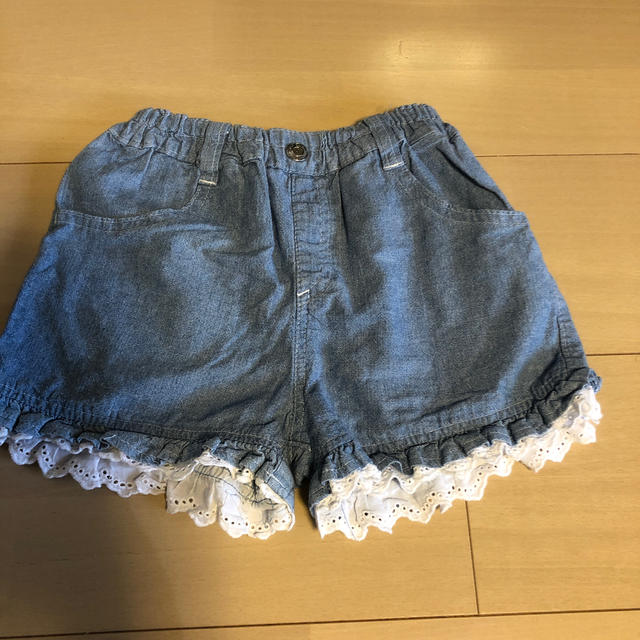 西松屋(ニシマツヤ)の西松屋　120cm デニムショートパンツ キッズ/ベビー/マタニティのキッズ服女の子用(90cm~)(パンツ/スパッツ)の商品写真