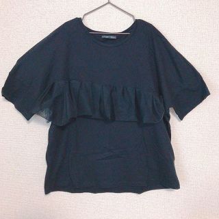 ザラ(ZARA)のZARA チュール付き　Tシャツ(Tシャツ(半袖/袖なし))