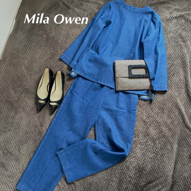 Mila Owen(ミラオーウェン)の専用　ミラオーウェン　デニムセットアップ　 レディースのトップス(カットソー(長袖/七分))の商品写真