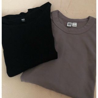 ユニクロ(UNIQLO)のユニクロTシャツとリブT 2枚セット(Tシャツ(半袖/袖なし))