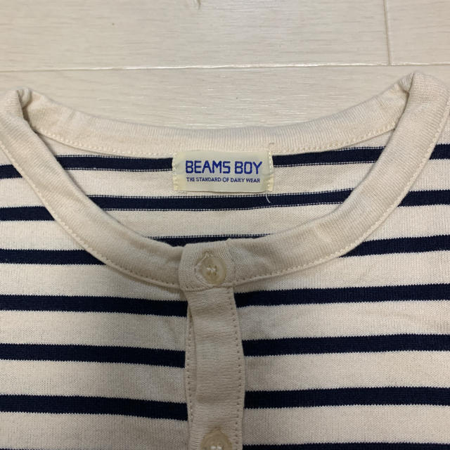 BEAMS BOY(ビームスボーイ)の【BEAMS BOY】 良品 ビームスボーイ　ボーダー 五分袖　カーディガン レディースのトップス(カーディガン)の商品写真