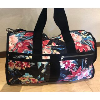 レスポートサック(LeSportsac)の新品 レスポートサック ラージウィークエンダー 花柄 黒 ENDEARMENT(ボストンバッグ)