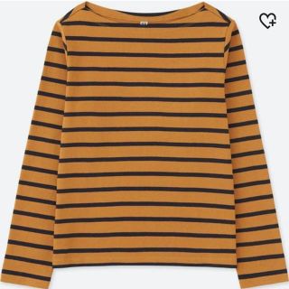 ユニクロ(UNIQLO)のUNIQLOボーダーボートネック(カットソー(長袖/七分))