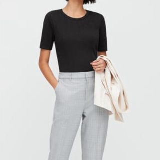 ユニクロ(UNIQLO)のランダムリブクルーネックTシャツ(Tシャツ(半袖/袖なし))