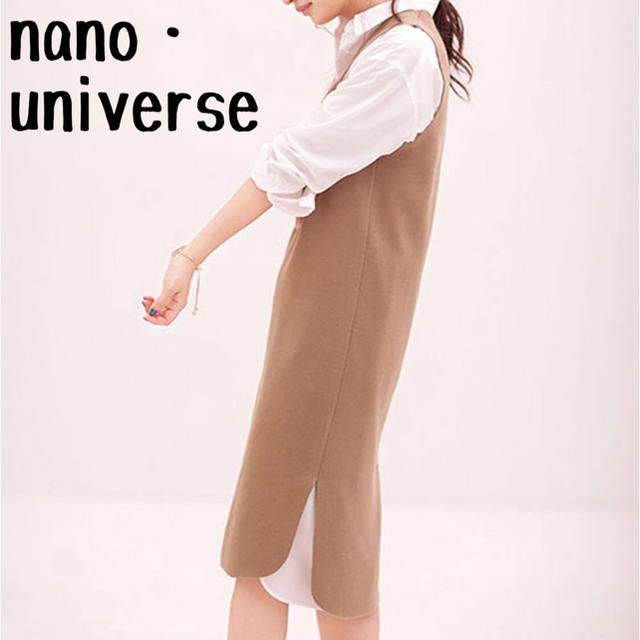 nano・universe(ナノユニバース)のnano・universe ノースリーブ　ニットワンピース レディースのトップス(カットソー(半袖/袖なし))の商品写真