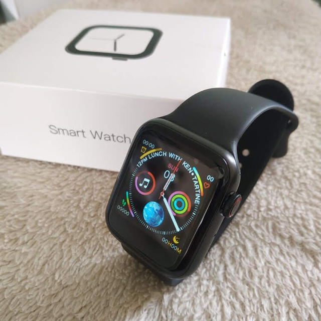24時間以内発送　スマートウォッチ「Watch4」人気モデル 　ブラック　黒 メンズの時計(腕時計(デジタル))の商品写真