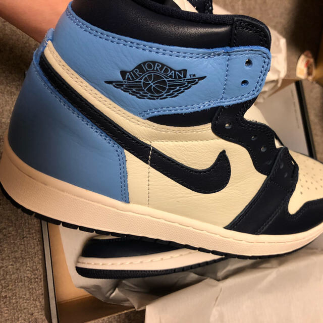 スニーカーAIR JORDAN 1 OBSIDIAN 26.5cm