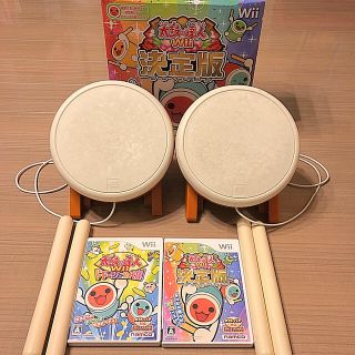 ウィー(Wii)の太鼓の達人Wii 決定版+ドドーンと2代目　太鼓&バチ2セット(家庭用ゲームソフト)