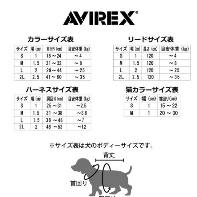 AVIREX(アヴィレックス)のAVIREX  犬用　カラー&リード　Mサイズ その他のペット用品(犬)の商品写真