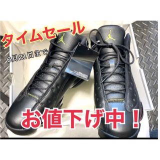 ナイキ(NIKE)のナイキ エアジョーダン13 レトロ ブラック/アルティチュード グリーン(スニーカー)