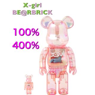 メディコムトイ(MEDICOM TOY)のX-girl ✖︎ BE＠RBRICK 400％ & 100% 2体セット(その他)