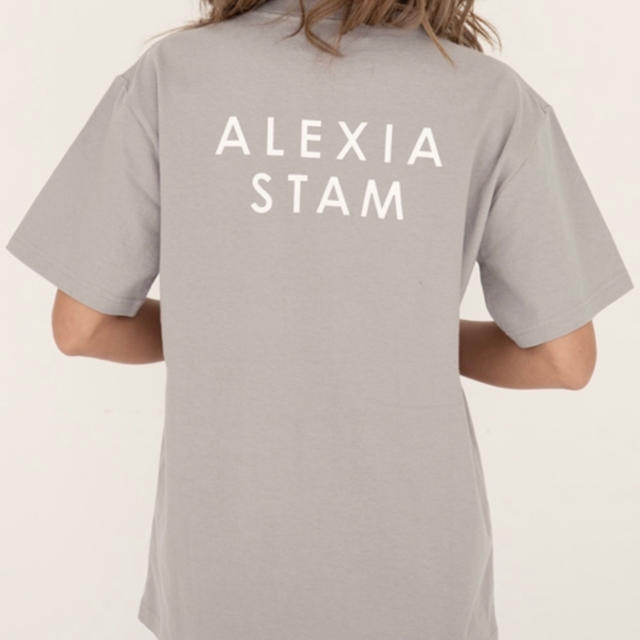 ALEXIA STAM(アリシアスタン)のALEXIA STAM Circle Logo Print Tee Gray レディースのトップス(Tシャツ(半袖/袖なし))の商品写真