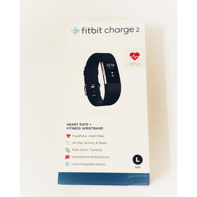 値下げ‼️新品・未開封◆fitbit charge2◆黒時計ヘルスメータートレーニング/エクササイズ